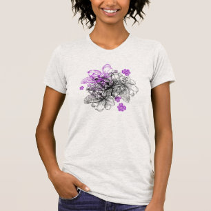 Wahine Snöre Hawaiian Orchid Tees T Shirt