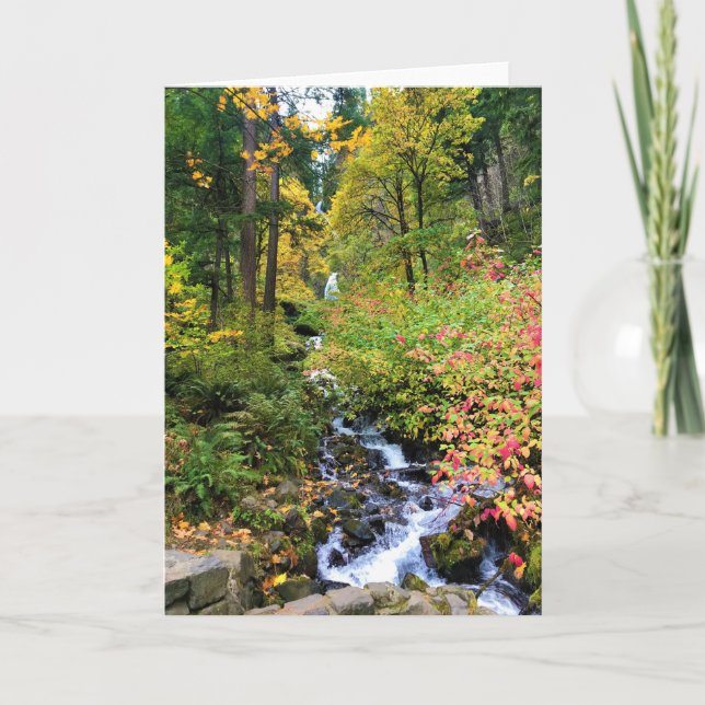 Wahkeena Falls, Columbia River Gorge, Oregon Kort (Framsida)