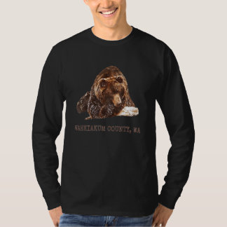 Wahkiakum County Brun Grizzlybjörn I Snö Tvätt T Shirt