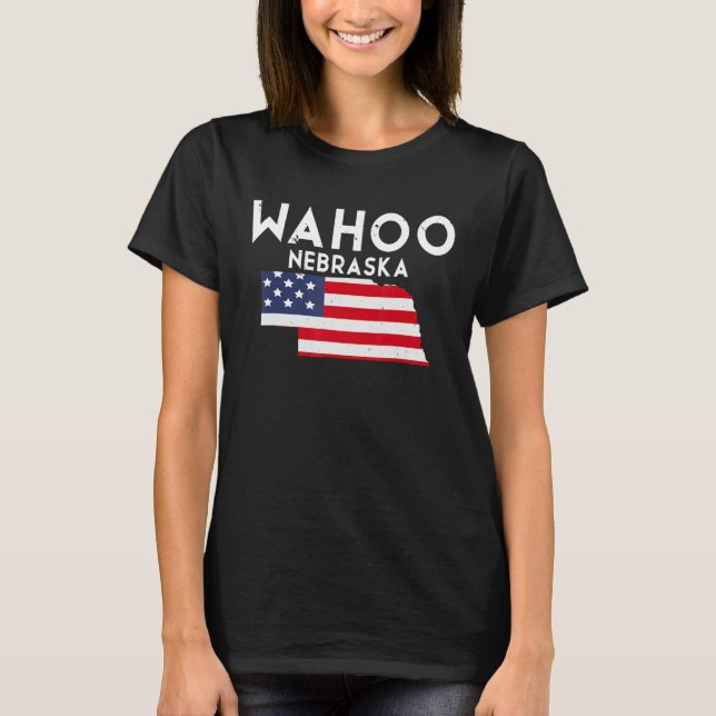 Wahoo Nebraska Förenta staterna, Förenta staterna, T Shirt (Framsida)
