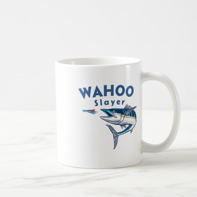 Wahoo Slayer Salt Water Fishing Wahoo  Kaffemugg (Höger)