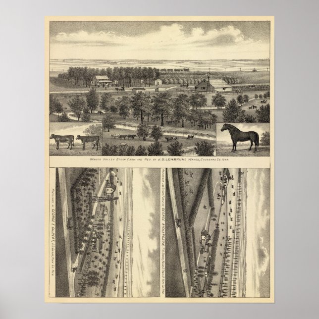 Wahoo Valley Farm, Nebraska Poster (Framsidan)