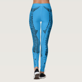 Wahoofiskmönster Leggings