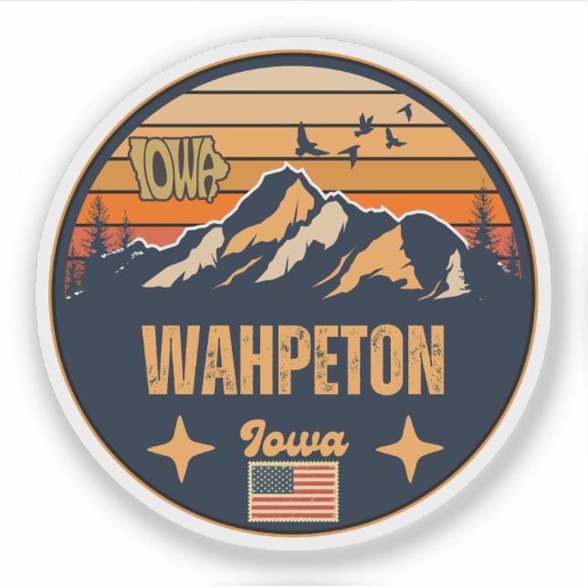 Wahpeton, Iowa Klistermärken (Framsida)