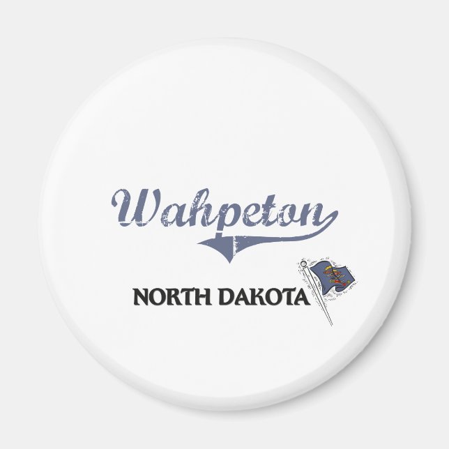 Wahpeton North Dakota City Classic Magnet (Framsidan)