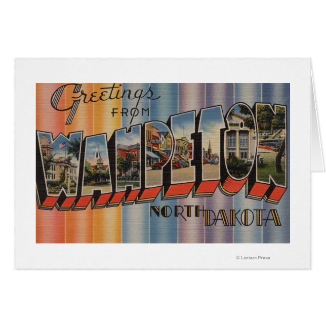 Wahpeton, North Dakota - Large Brev Scenes Hälsningskort (Framsidan Horizontal)