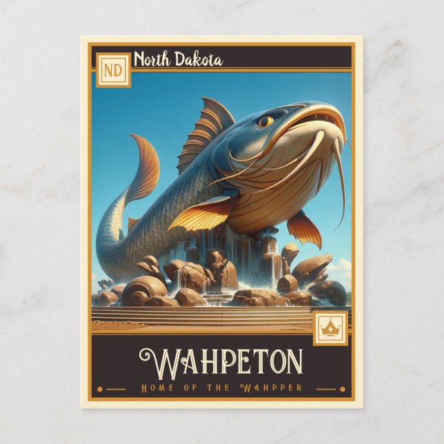 Wahpeton, North Dakota | VINTAGE Vykort (Framsida)