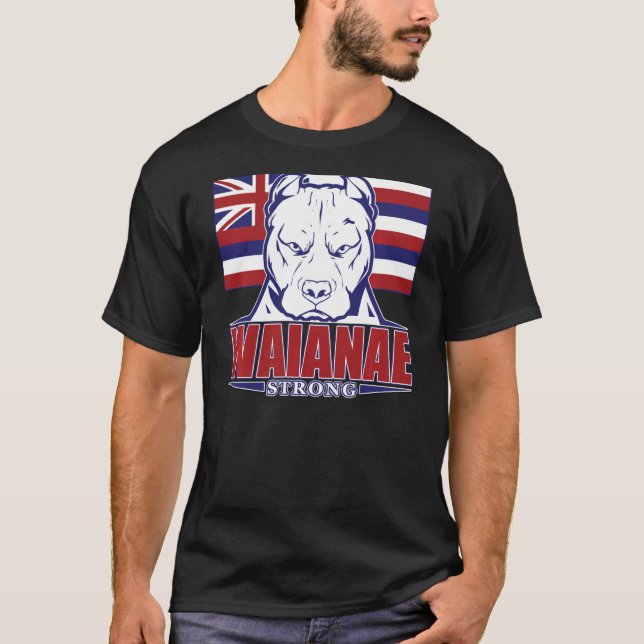 Waianae Strong Hawaii Hawaiian Flagga, Hawaii 9679 T Shirt (Framsida)