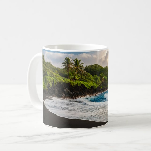 Waianapanapa Beach Kaffemugg (Framsida vänster)