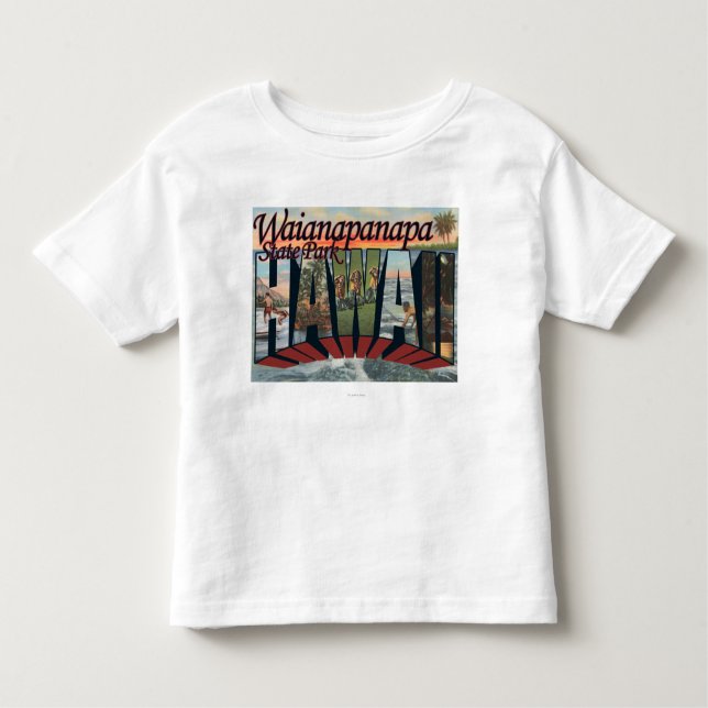 Waianapanapa delstatspark, Hawaii T-shirt (Framsida)