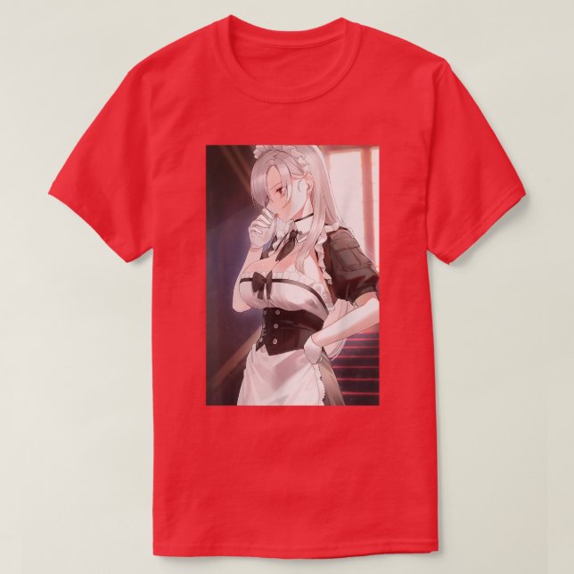 Waifu Anime Girl Japanska Aesthetic Kawaii T Shirt (Design framsida)