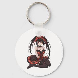Waifu Kurumi Tokisaki-dekal Nyckelring
