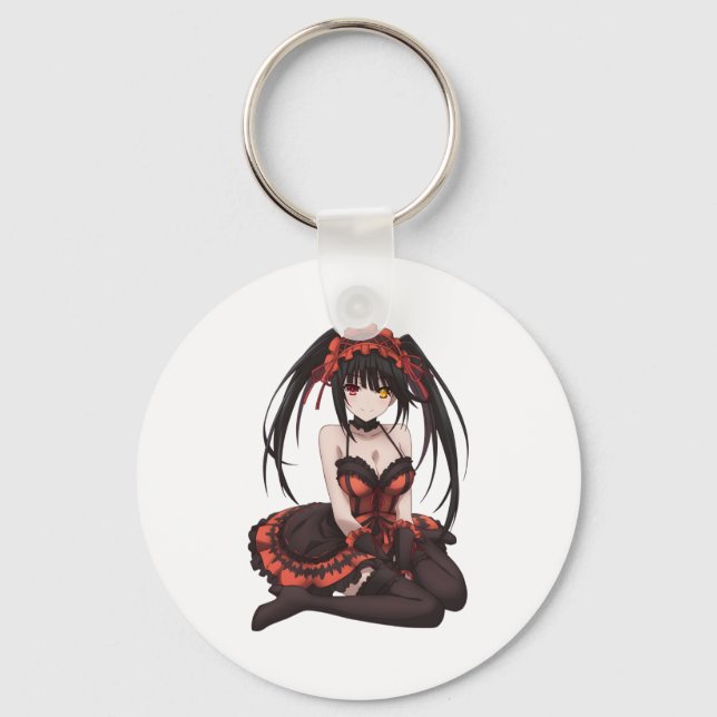 Waifu Kurumi Tokisaki-dekal  Nyckelring (Framsida)