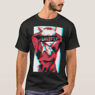 Waifu Neko Anime Cat Girl japansk estesiskt apor T Shirt