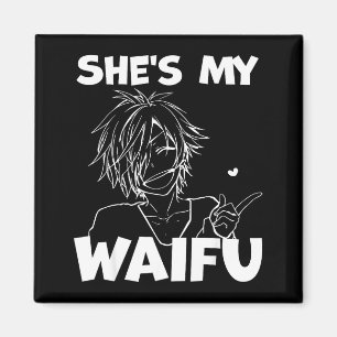 Waifu rolig anime matchande par pojkvän present magnet