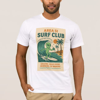 Waikiki Area 51 Surfas Klubb Roswell Utomjordingar T Shirt