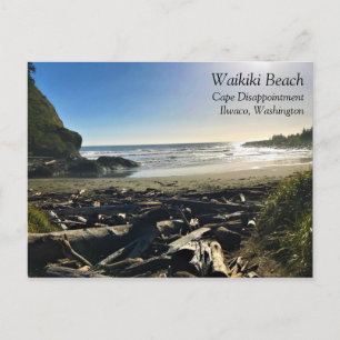 Waikiki Beach, Cape Disseende, Washington Vykort