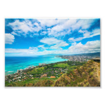 Waikiki Beach från Diamond Head Honolulu