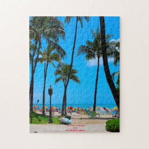 Waikiki Beach Hawaii Honolulu. Jigszle Puzzle Pussel