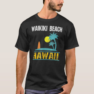 Waikiki Beach Hawaii, sommartid, Surfa T Shirt