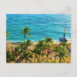 Waikiki Beach Helg Vykort