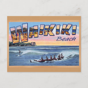 Waikiki Beach Klubb vintage vycard Vykort