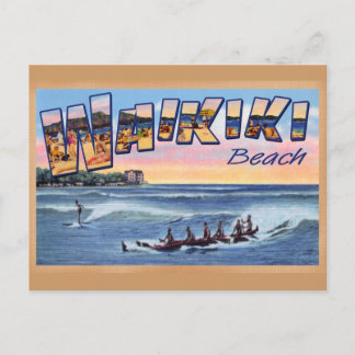 Waikiki Beach Klubb vintage vycard Vykort