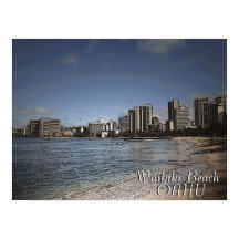 Waikiki Beach Oahu hawaiian scenhawaiian poster