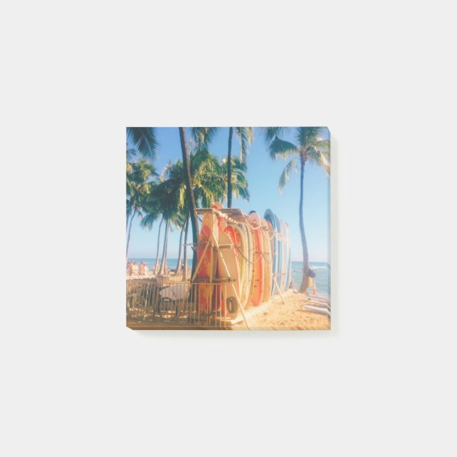 Waikiki Beach Surfboard Post-it Block (Framsida)