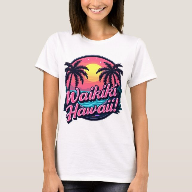 Waikiki Beach Women's T Shirt (Framsida)
