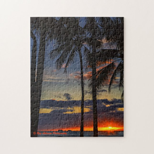 Waikiki Handflatan Sunset Pussel (Vertikal)