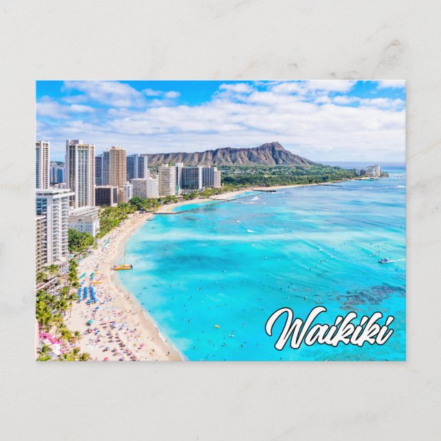 Waikiki, Hawaii, Förenade Stater Helg Vykort (Framsida)