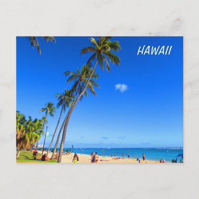 Waikiki Hawaii Postcard Vykort (Framsida)