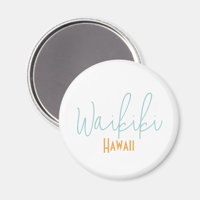 Waikiki, Hawaii Resminner  Magnet (Front/Back)