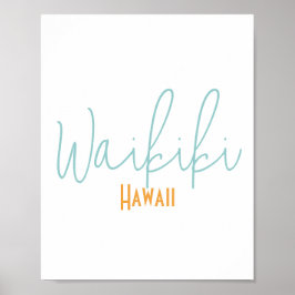 Waikiki Hawaii Souvenir Poster