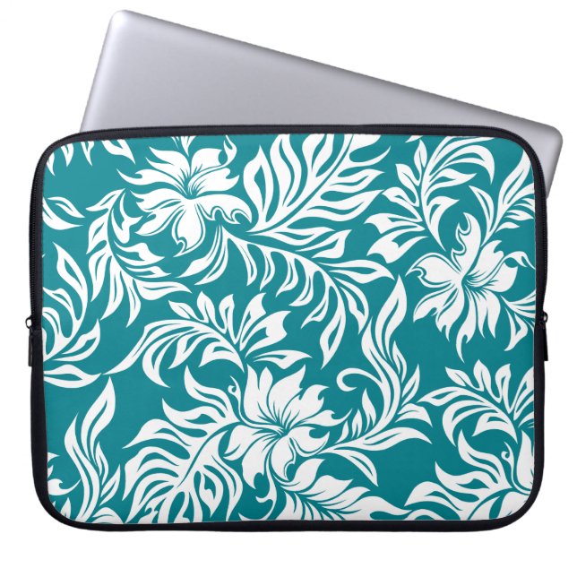 Waikiki Hibiscus Hawaiian Neoprene Wetdräe Laptop Fodral (Framsidan)