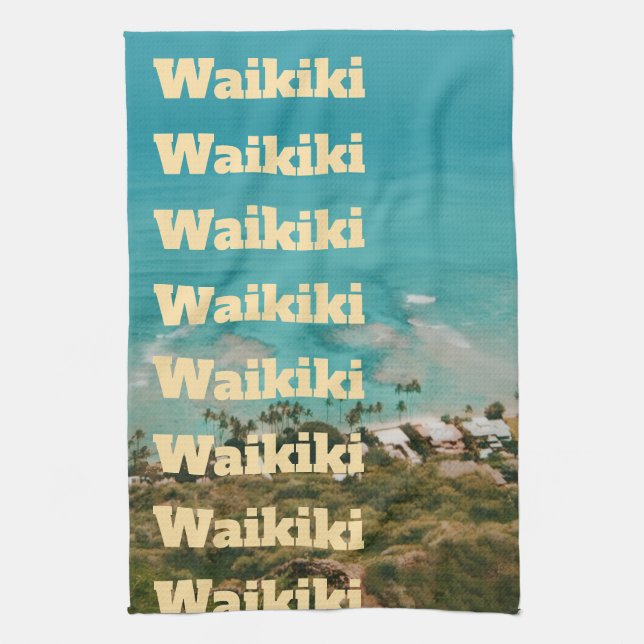 Waikiki, Honolulu, Oahu, Hawaii Kökshandduk (Vertikal)