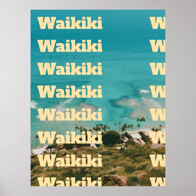 Waikiki, Honolulu, Oahu, Hawaii Poster (Framsidan)