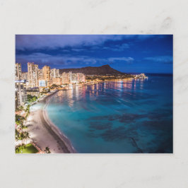 Waikiki i Night Vykort