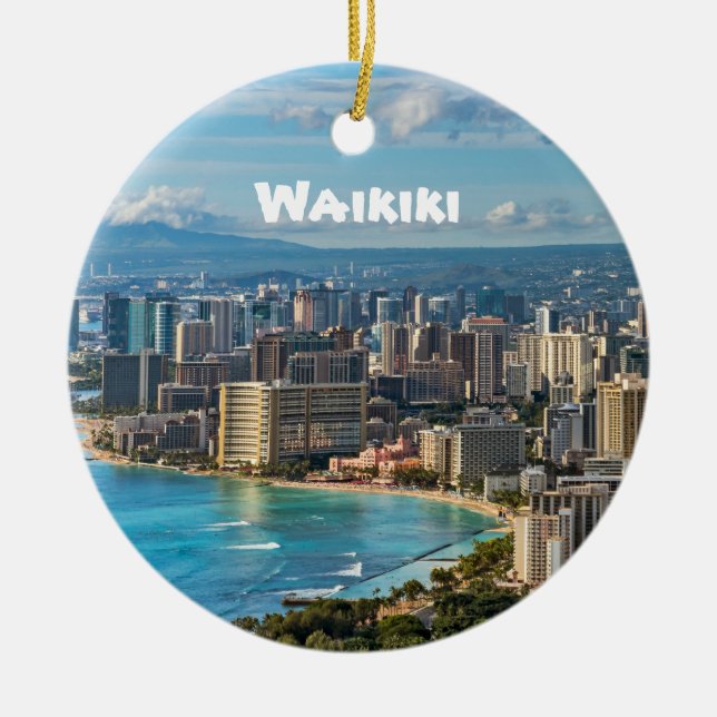 Waikiki Keepsaké Julgransprydnad Keramik (Framsidan)