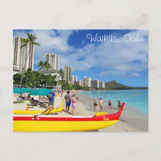 Waikiki, Oahu, Hawaii Postcard Vykort