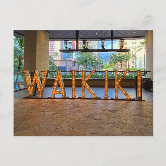 Waikiki-signatur nr 1-vykort vykort (Framsida)