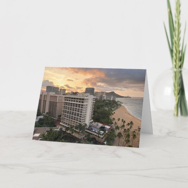 Waikiki soluppgång kort (Framsida)