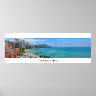 Waikiki strand, Hawaii Poster
