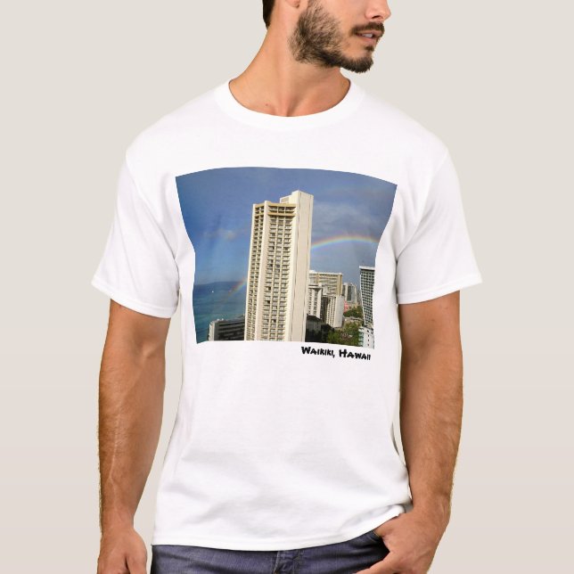 Waikiki strand, Hawaii T Shirt (Framsida)
