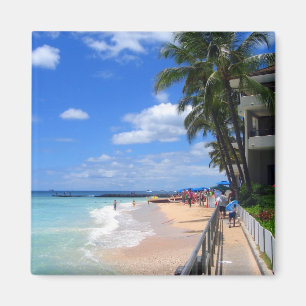 Waikiki strand, Oahu, Hawaii Magnet