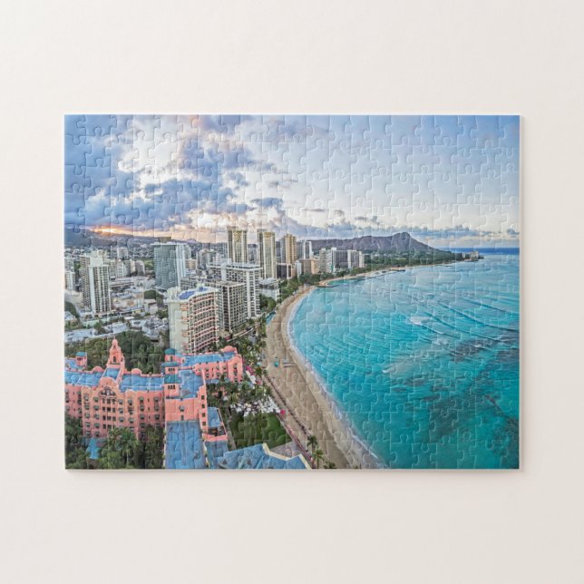 Waikiki Sunrise Jigszawa Puzzle Pussel (Horisontell)