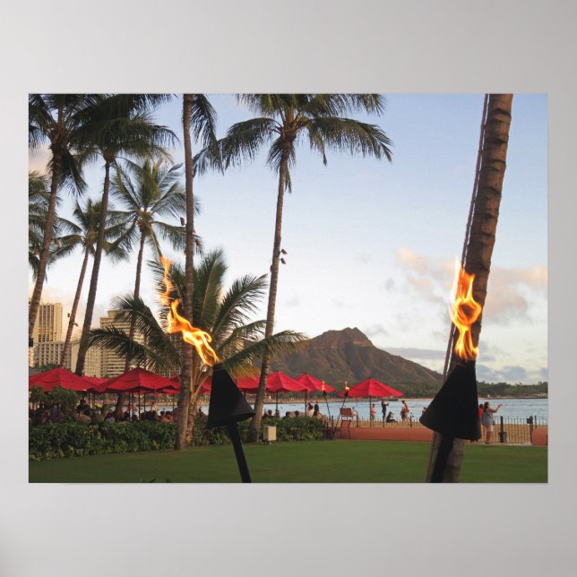 Waikiki Tiki Torches Poster (Framsidan)