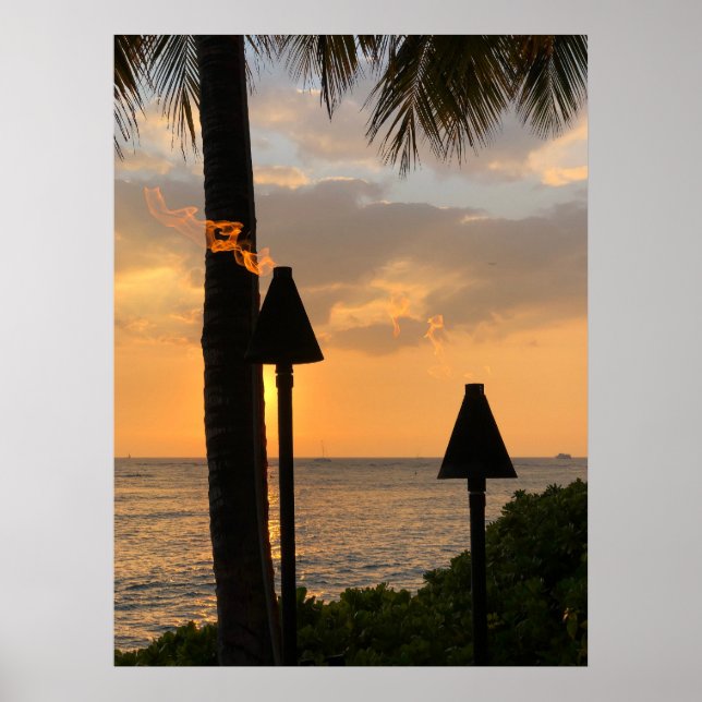 Waikiki Tiki Torches Poster (Framsidan)