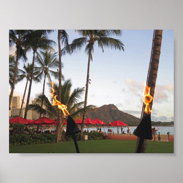 Waikiki Tiki Torches Poster (Framsidan)
